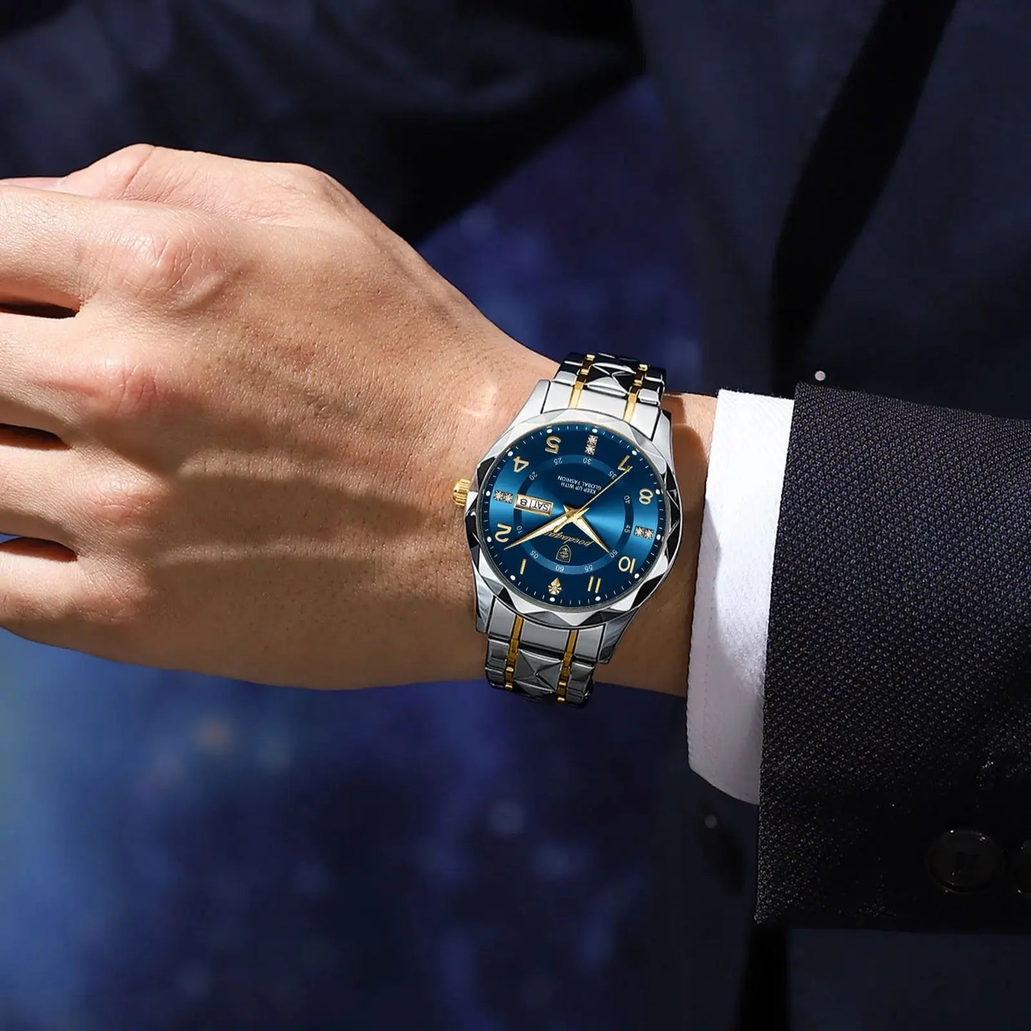 POEDAGAR Luxury Men Quartz Watch